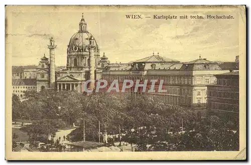 Cartes postales Wien Karlsplatz mit techn Hochschule