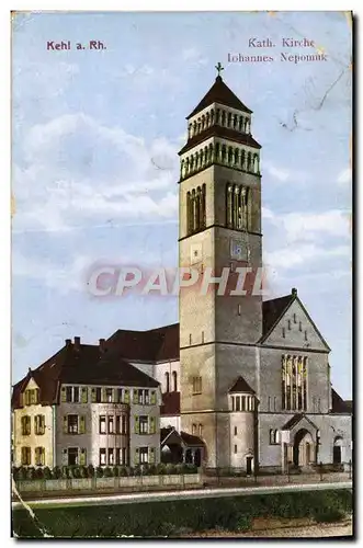 Ansichtskarte AK Kehl a Rh Kath Kirche Johannes Nepomuk