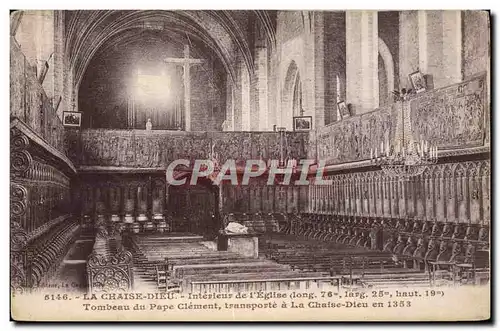 Cartes postales La Chaise Dieu Interieur de l&#39Eglise Tombeau du Pape Clement transporte a la Chaise Dieu