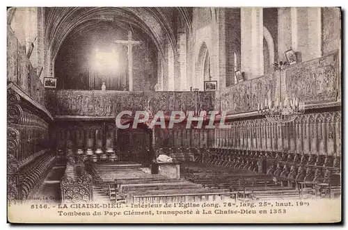Cartes postales La Chaise Dieu Interieur de l'Eglise Tombeau du Pape Clement transporte a la Chaise Dieu
