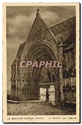 Cartes postales Le Moutier D'Ahun Le Portail de L'Eglise