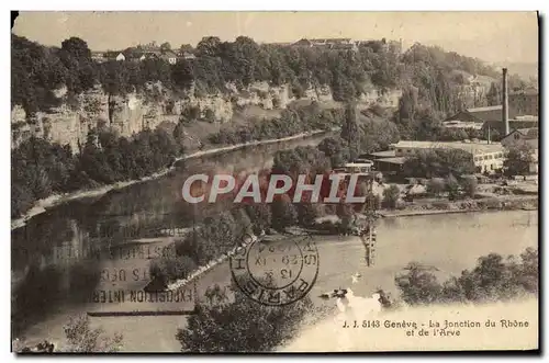 Cartes postales Geneve La Jonction du Rhone et de l&#39Arve