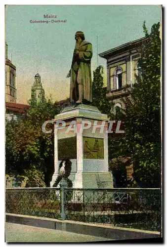 Cartes postales Mainz Gutenberg Denkmal
