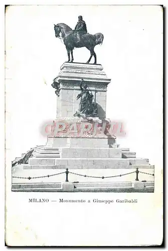 Cartes postales Milano Monumento a Giusepe Garibaldi