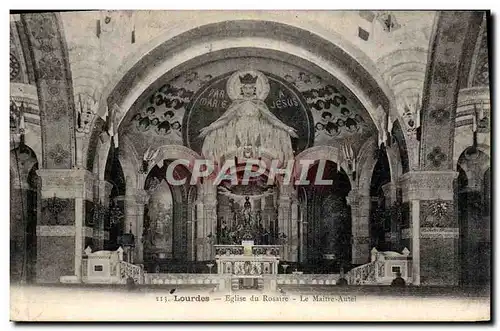 Ansichtskarte AK Lourdes Eglise du Rosaire Le Maitre Autel