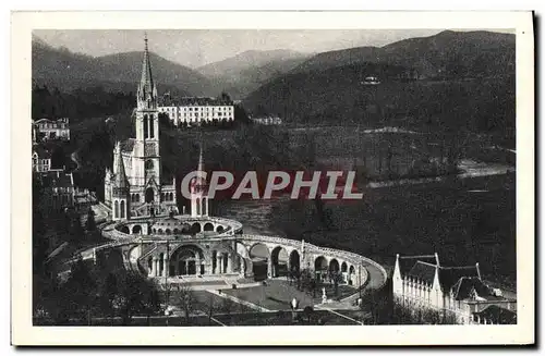 Cartes postales Lourdes La Basilique vue du Chateau Fort