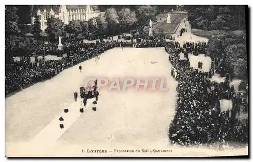 Cartes postales Lourdes Procession du Saint Sacrement