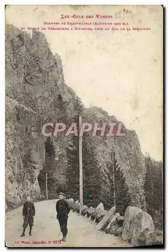 Ansichtskarte AK Les Cols des Vosges Rochers de Krappenfels et route de Gerardmer a Munster pres du col de la Sch