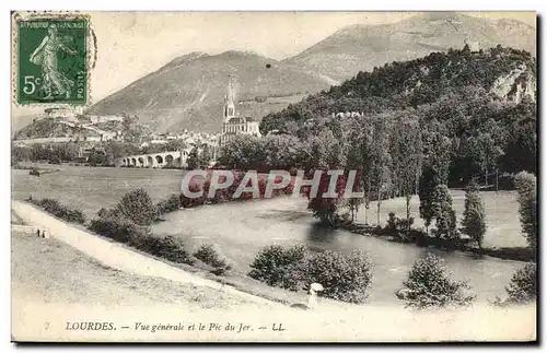 Cartes postales Lourdes Vue generale et le Pic du Jer