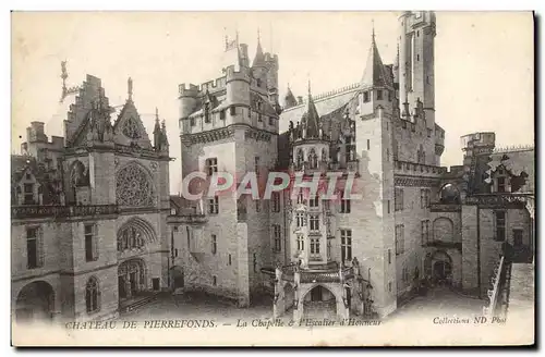 Cartes postales Chateau de Pierrefonds La Chapelle et l&#39escalier d&#39honneur