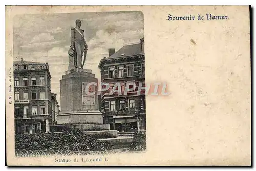 Cartes postales Souvenir de Namur Statue de Leopold l