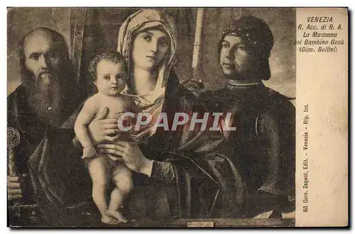 Cartes postales Venezia La madonna Giov Bellini