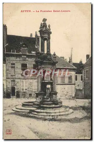 Cartes postales Autun La Fontaine Saint Lazare