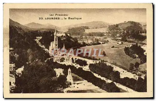 Cartes postales Lourdes La Basilique