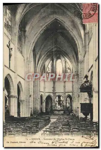 Cartes postales Dreux Interieur de l&#39Eglise St Pierre