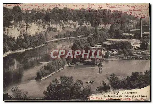 Cartes postales Geneve La Jonction du Rhone et la L&#39Arve