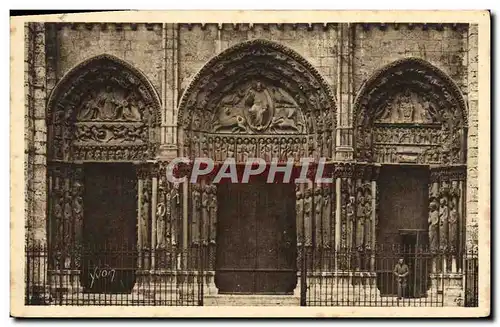 Ansichtskarte AK Chartres La Cathedrale Le grand portail