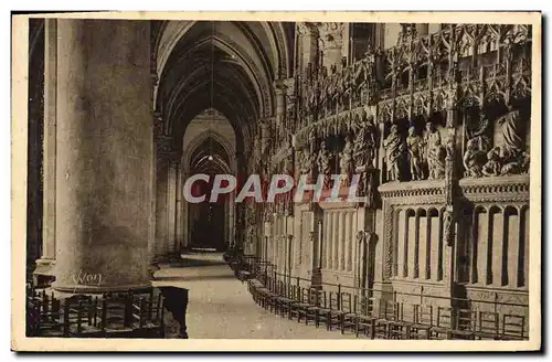 Cartes postales Chartres Interieur de la Cathedrale Le deambulatoire