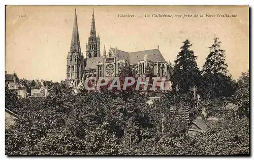 Cartes postales Chartres la Cathedrale Vue Prise de la Porte Guillaume