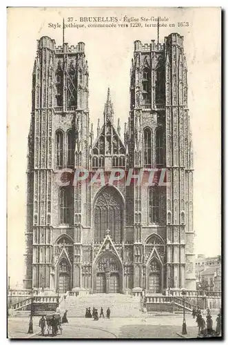 Cartes postales Bruxelles Eglise Ste Gudule