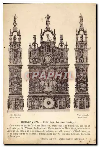 Cartes postales Besancon Horloge astronomique