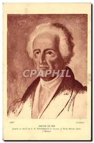 Cartes postales Coubine Goethe En 1882