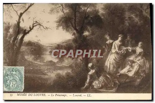 Cartes postales Musee Du Louvre Le Printemps Lancret