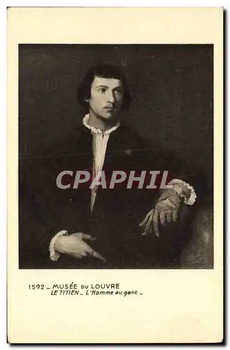 Cartes postales Musee Du Louvre le Titien l&#39homme au gant