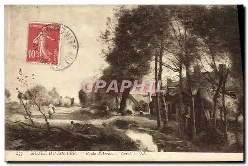 Cartes postales Musee Du Louvre Route d&#39Arras Corot