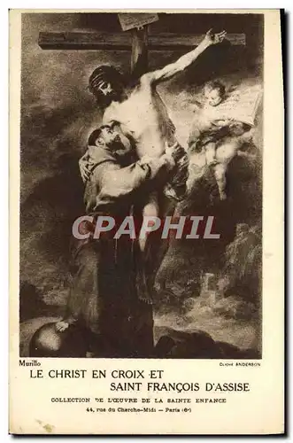 Cartes postales Musee Du Louvre Le Christ En Croix Et Saint Francois d&#39Assise