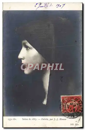 Cartes postales Salon de 1887 Fabiola JJ Henner