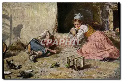 Cartes postales La premiere douleur V Irolli