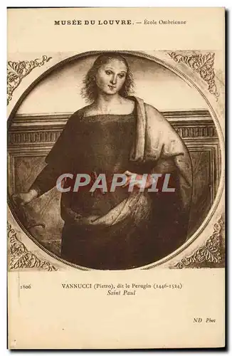 Cartes postales Musee Du Louvre Ecole Ombrienne Vannucci dit le Perugin Saint Paul
