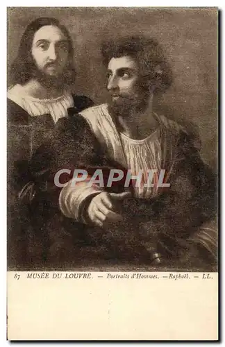 Cartes postales Musee Du Louvre Portraits d&#39Hommes Raphael