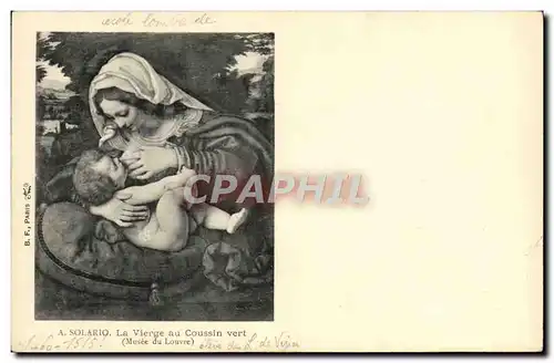 Cartes postales Musee Du Louvre Salario La Vierge Au Coussin vert