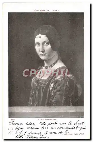Cartes postales Leonard de Vinci La belle ferronniere