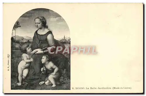 Cartes postales Musee Du Louvre Sanzio La Belle Jardiniere