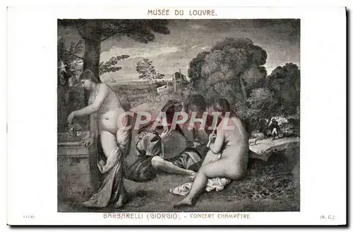 Cartes postales Musee Du Louvre Barbarelli Concert champetre