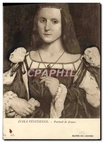 Cartes postales Musee Du Louvre Ecole Venitienne Portrait de Femme