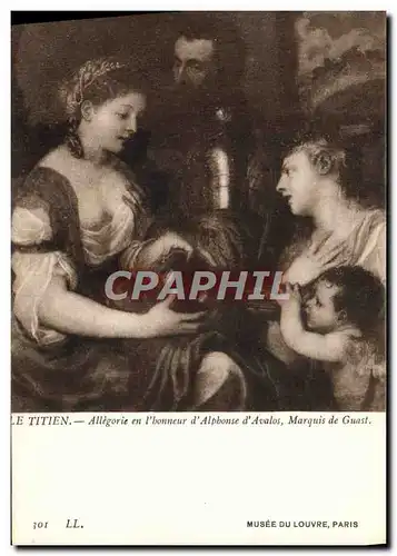 Ansichtskarte AK Musee Du Louvre Le Titien Allegorie en L&#39honneur d&#39Alphonse d&#39Avalos Marquis de Guast