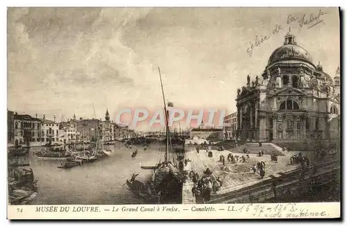 Cartes postales Musee Du Louvre Le Grand Canal a Venise Canaletto