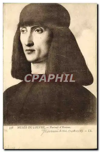 Cartes postales Musee Du Louvre Portrait d&#39Homme Bellini