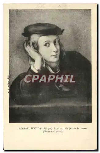 Ansichtskarte AK Musee Du Louvre Raphael Sanzio Portrait de Jeune Homme