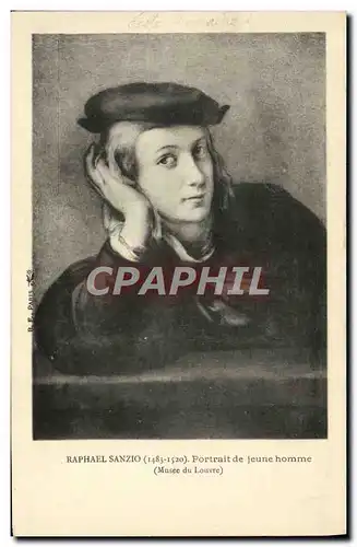 Cartes postales Musee Du Louvre Raphael Sanzio Portrait de Jeune Homme