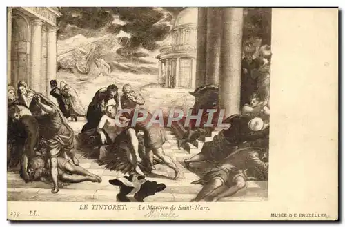 Cartes postales Le Tintoret Le Martyre de Saint Marc Musee de Bruxelles