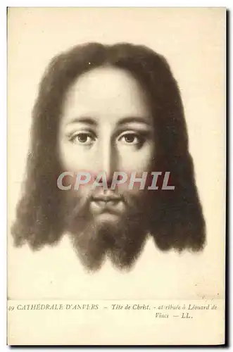 Ansichtskarte AK Cathedrale D&#39Anvers Tete de Christ Leonard de Vinci