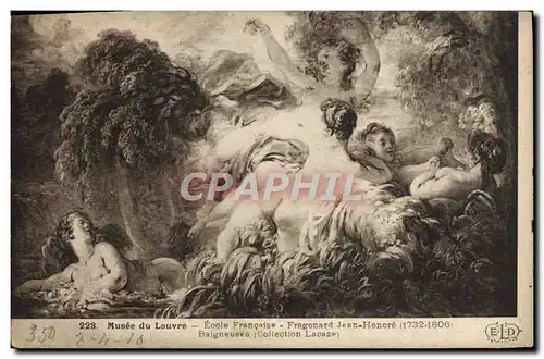 Ansichtskarte AK Musee Du Louvre Ecole Francaise Fragonard Baigneuses