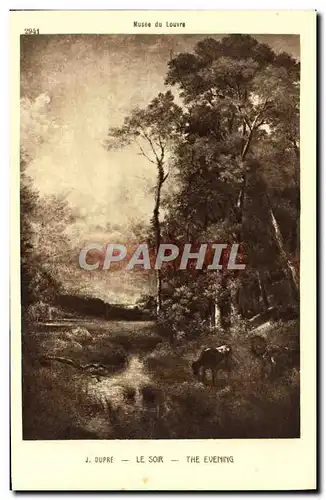 Cartes postales Le Soir Dupre Paris Musee du Louvre