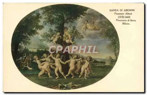 Cartes postales Danza Di Amorini Francesco Albani Pincaoteca di Brera milano