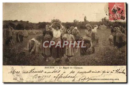 Cartes postales Breton Le rappel des Glaneuses Paris Musee du Luxembourg